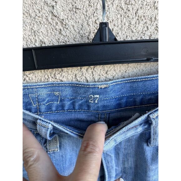 Levi’s Orange Tab Denim Cut Off Shorts - Size 27 - Light Wash Blue - Picture 4 of 8